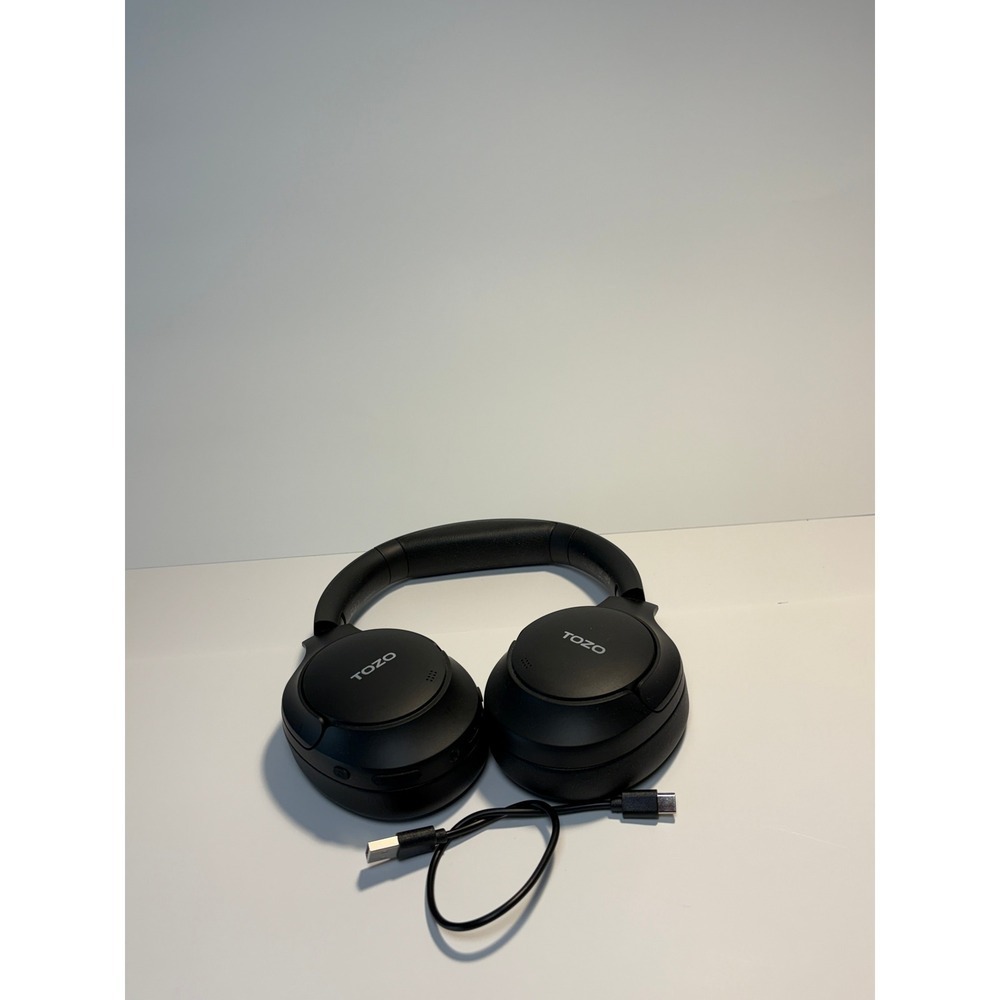 TOZO HT2 Hybrid Active Noise Cancelling Wireless Over Ear Headphones Black
